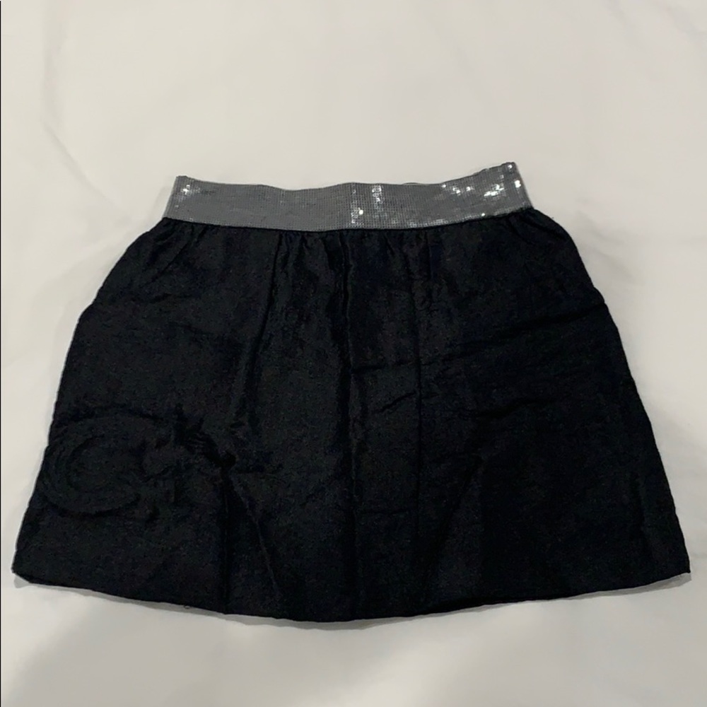 Eight Sixty Black Mini Skirt With Sequin Waistband